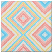 Pfirsichrosa Blau und Gelb Moderne Printmedien Stoff (Muster)