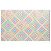 Pfirsichrosa Blau und Gelb Moderne Printmedien Stoff (Fat Quarter (45,7 x 55,9 cm))