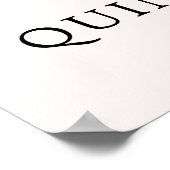 Pfirsichrosa Blumennummer Quinceanera Empfang Poster (Ecke)