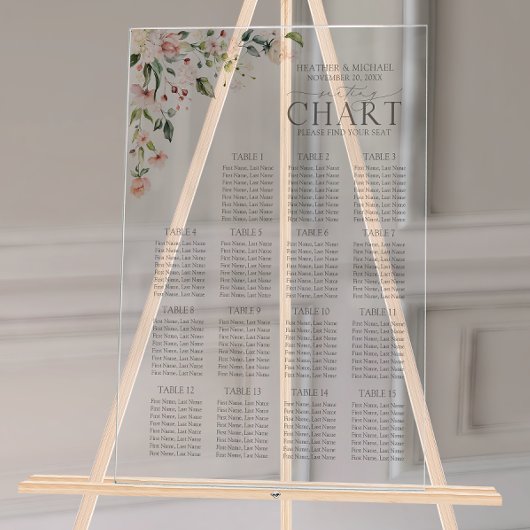 Pfirsichrosa Empfang Acrylschild