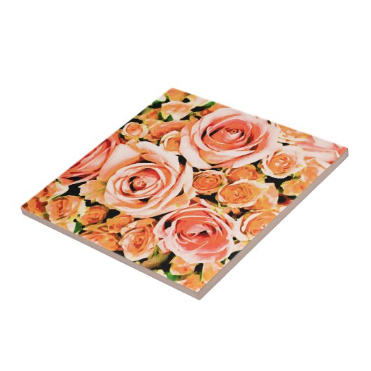 Pfirsichrosa Fliese (Seite)