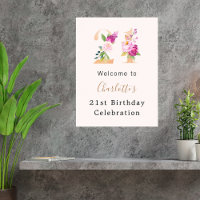 Pfirsichrosa Flora Nr. 21. Geburtstag