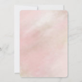 Pfirsichrosa Gefärbte Krawatte Wasserfarbe persona Einladung (Rückseite)