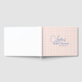 Pfirsichrosa Gingham-Karo-Peel-and-Stick-Wallpaper Gästebuch (Voll)