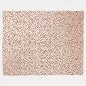 Pfirsichrosa Glitzer Gold Leopard Print        Fleecedecke (Vorderseite (Horizontal))