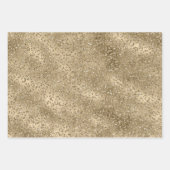 Pfirsichrosa Glitzer Gold Leopard Print        Geschenkpapier Set (Vorderseite 3)