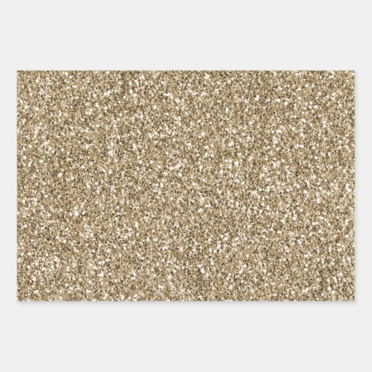 Pfirsichrosa Glitzer Gold Leopard Print        Geschenkpapier Set (Vorderseite 2)