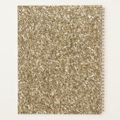 Pfirsichrosa Glitzer Gold Leopard Print    Planer (Rückseite)