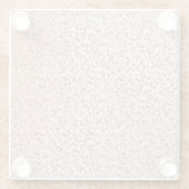 Pfirsichrosa Glitzer Gold Leopard Printwerbung Glasuntersetzer (Rückseite)