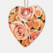 Pfirsichrosa Keramik Ornament (Links)