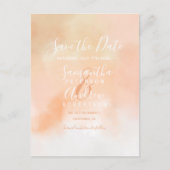 Pfirsichrosa Korallenfarbe Omelett Save the Date Ankündigungspostkarte (Vorderseite)