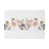 Pfirsichrosa Lavendel Blume Bänder Einladungsbanderole (Rückseitenbeispiel)