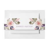 Pfirsichrosa Lavendel Blume Bänder Einladungsbanderole (Vorderseite Beispiel)