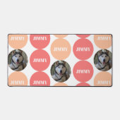 Pfirsichrosa Modernes Foto Schreibtischunterlage (Vorderseite)