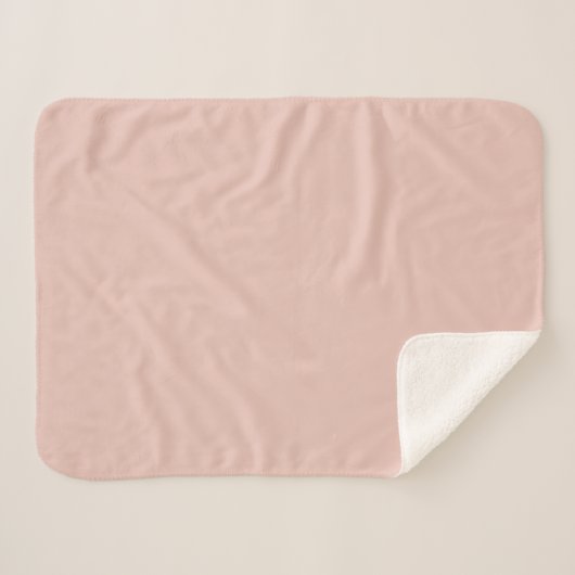 Pfirsichrosa Monogramm Anfängliche weiche, warme,  Sherpadecke (Vorderseite (Horizontal))