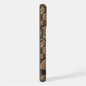 Pfirsichrosa Paisley-Muster, individuell einstellb iPhone Hülle (Rechte Seite)