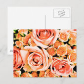 Pfirsichrosa Postkarte (Vorne/Hinten)