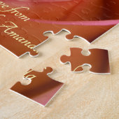 Pfirsichrosa Rose Puzzle personalizable (Seite)
