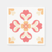 Pfirsichrosa Serviette (Vorderseite)