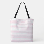 Pfirsichrosa Streifen Klassische Monogramm-Initial Tasche (Rückseite)