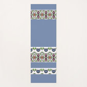 Pfirsichrosa und blauer Streifen Yogamatte (Vorderseite)