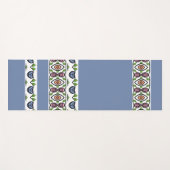 Pfirsichrosa und blauer Streifen Yogamatte (Vorderseite (Horizontal))