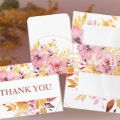 Pfirsichrosa und goldgelbe Mongolenpfeife Einladungsbanderole