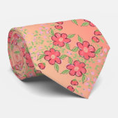 Pfirsichrosa und Koralle Krawatte (Gerollt)