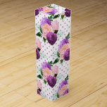 Pfirsichrosa und Lavendel Lila Weinbox<br><div class="desc">Vintages Aquarellpapier mit trendigem Pfirsich,  Rosa und Lavendel lila,  um schnell und einfach auf Ihre Eventspezifikationen zugeschnitten zu werden.</div>