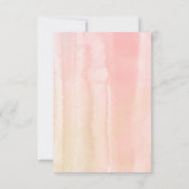 Pfirsichrosa und weiße Blütenhochzeit RSVP (Rückseite)