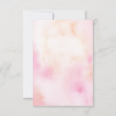 Pfirsichrosa und weiße Blütenhochzeit RSVP Karte (Rückseite)