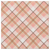 Pfirsichrotes Korallenweißes, Kariertes Muster Stoff (Nahaufnahme)