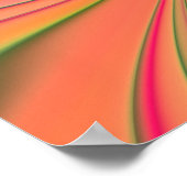 Pfirsichrotes Schmetterlingposter Poster (Ecke)