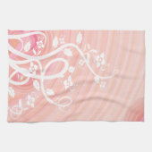 Pfirsichspirale, Filigree und Blume Geschirrtuch (Horizontal)