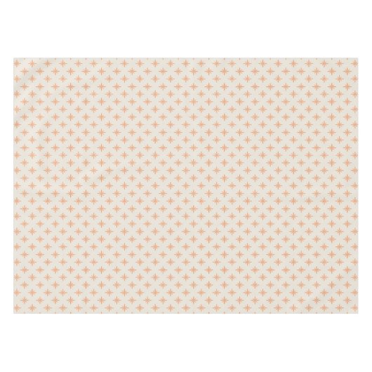 Pfirsichsterne auf dem Muster des Atomkerns des Cr Tischdecke (Vorderseite (Horizontal))