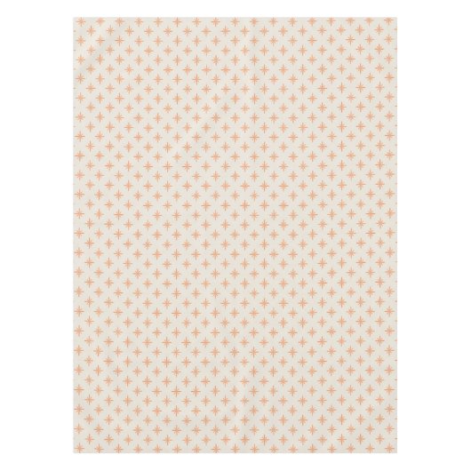 Pfirsichsterne auf dem Muster des Atomkerns des Cr Tischdecke (Vorderseite)