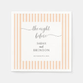 Pfirsichstreifen die Nacht vor der Hochzeit Serviette (Vorderseite)