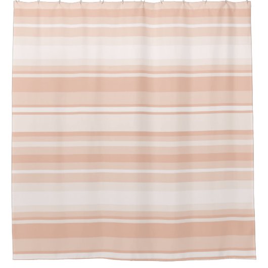 Pfirsichstreifen Duschvorhang (Vorderseite)