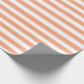 Pfirsichstreifen Geschenkpapier (Ecke)