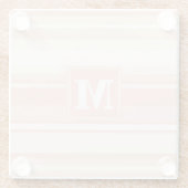 Pfirsichstreifen Glasuntersetzer (Rückseite)