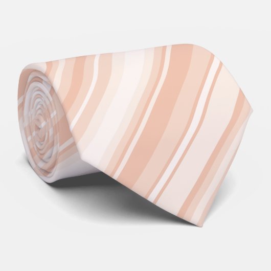 Pfirsichstreifen Krawatte (Gerollt)