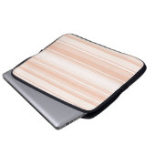 Pfirsichstreifen Laptopschutzhülle (Vorne Knopf)