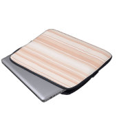 Pfirsichstreifen Laptopschutzhülle (Vorne Knopf)