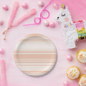 Pfirsichstreifen Pappteller (Party)