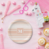 Pfirsichstreifen Pappteller (Party)