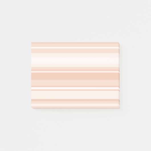 Pfirsichstreifen Post-it Klebezettel (Vorderseite)