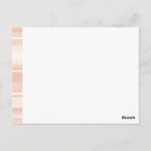 Pfirsichstreifen Postkarte (Rückseite)