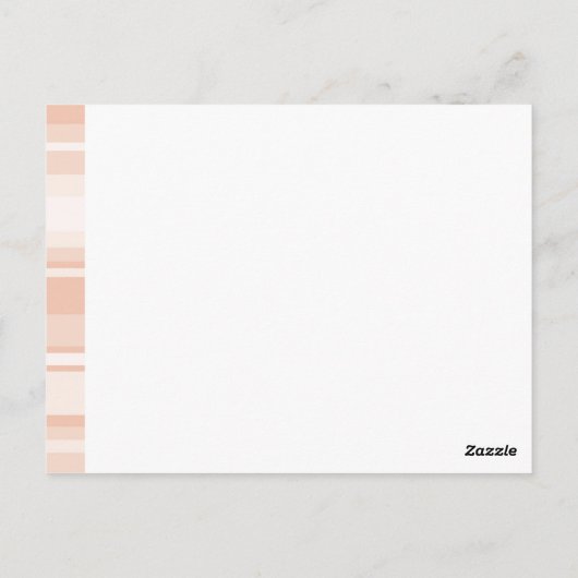 Pfirsichstreifen Postkarte (Rückseite)