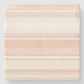 Pfirsichstreifen Steinuntersetzer (Vorderseite)