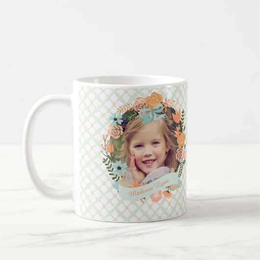 Pfirsichtadellose Girly Kaffeetasse (Links)